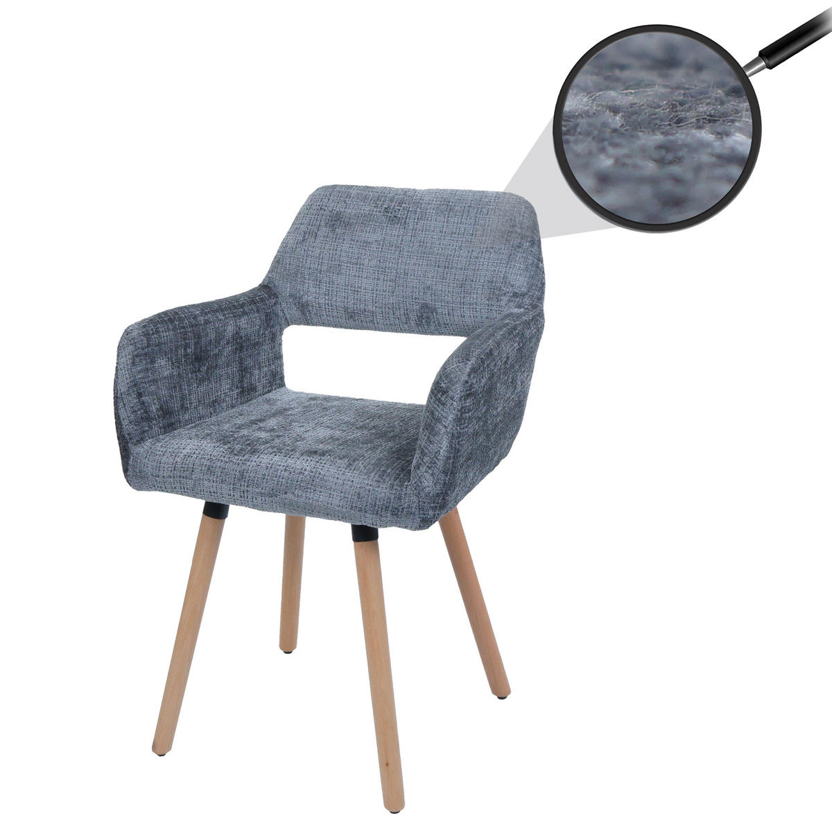 ESSZIMMERSTUHL Grau - Grau, Textil (56/80/53cm) - MCW