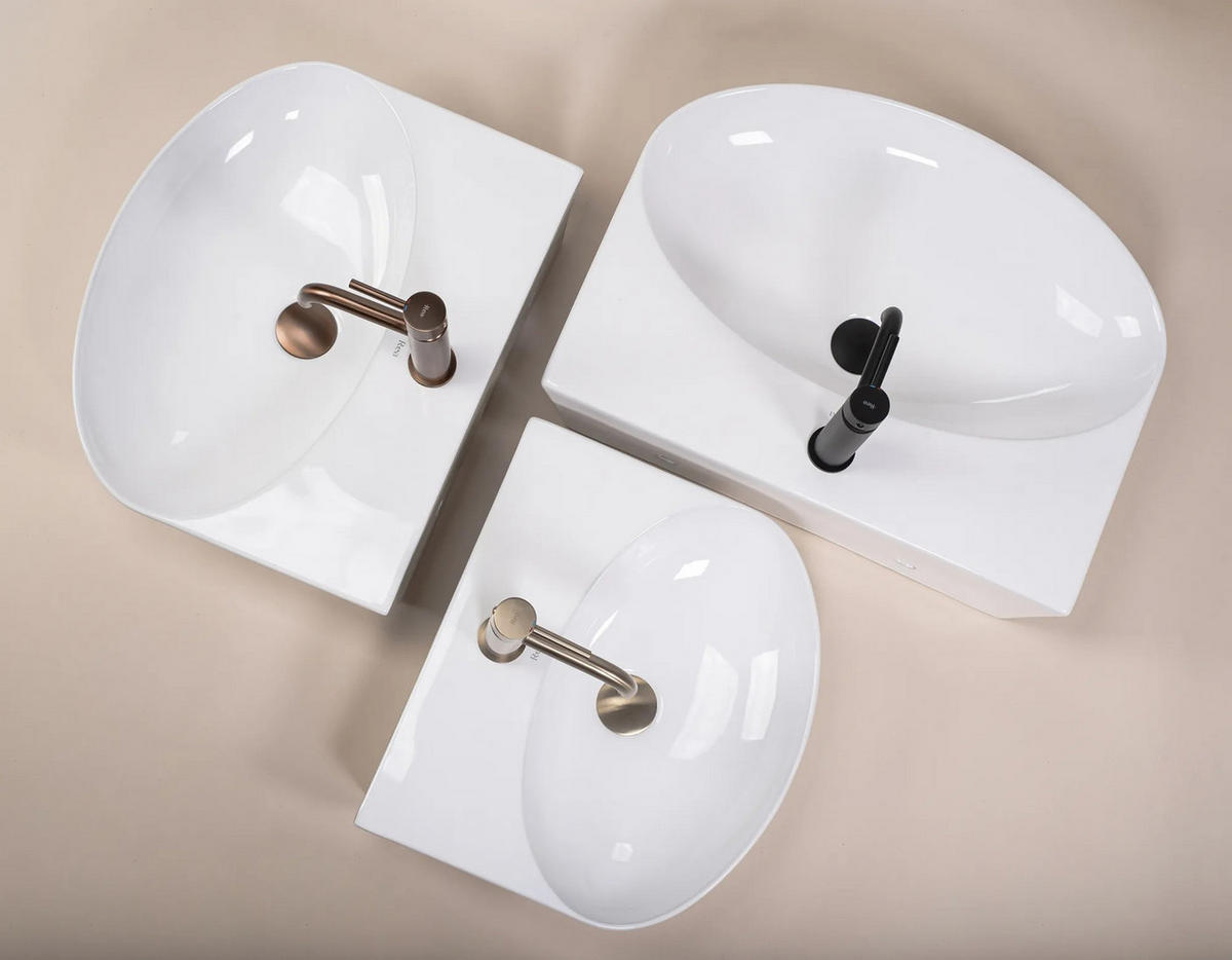 AUFSATZWASCHBECKEN Rea Kim 52 - Weiß, Keramik (42/14/51.5cm) - REA