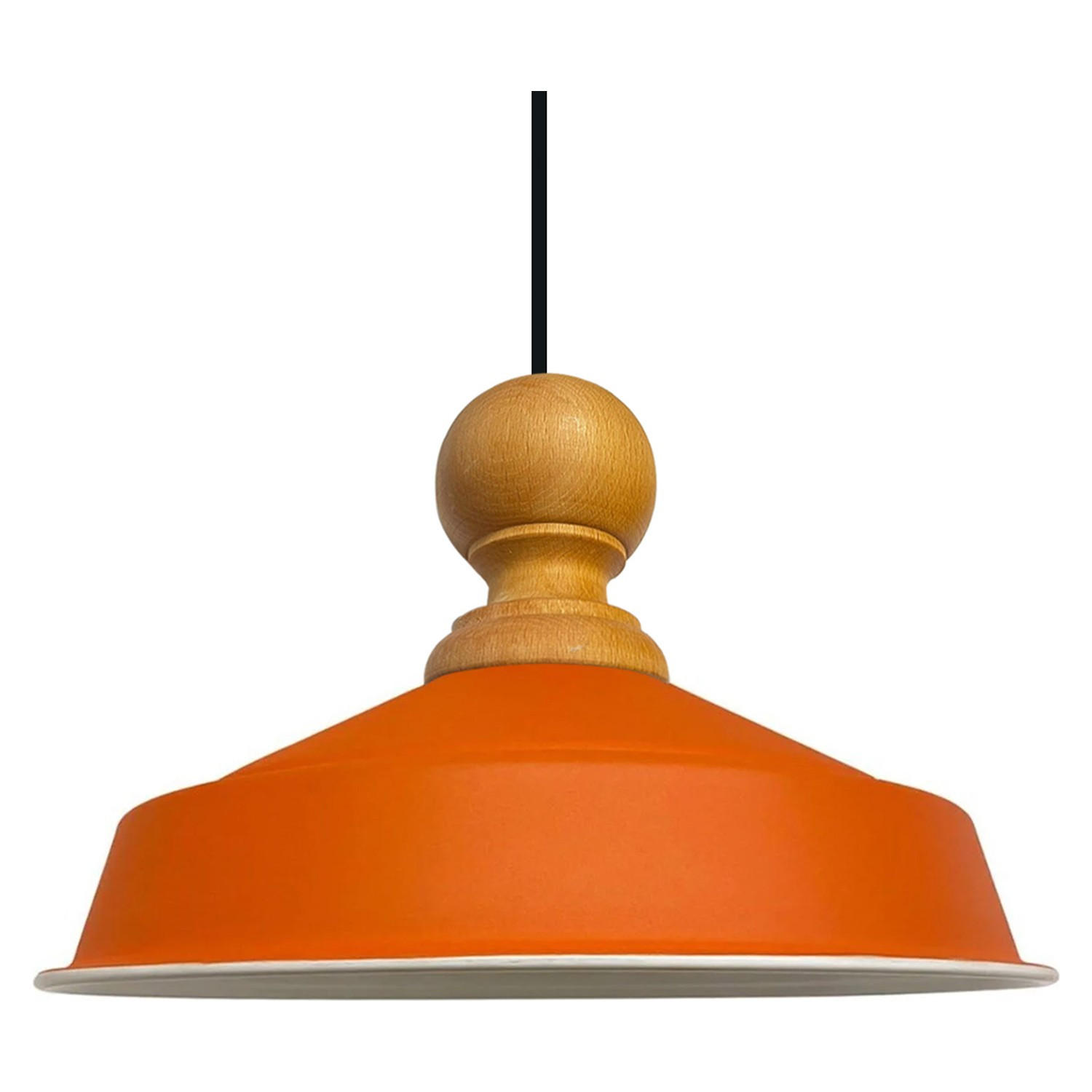 DECKENPENDELLEUCHTE Holz Asletl - Orange, Holz/Metall (24/40/41cm) - Bamyum