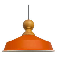 DECKENPENDELLEUCHTE Holz Asletl - Orange, Holz/Metall (24/40/41cm) - Bamyum