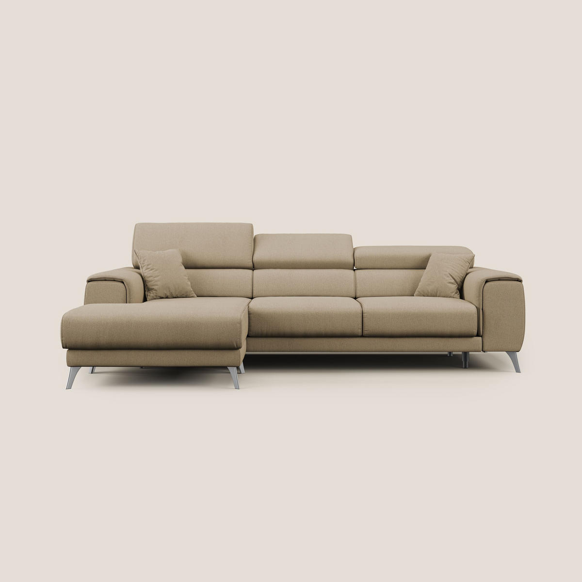 ECKSOFA LINKS Fusion - Beige, Textil (260/102cm) - Divani.store