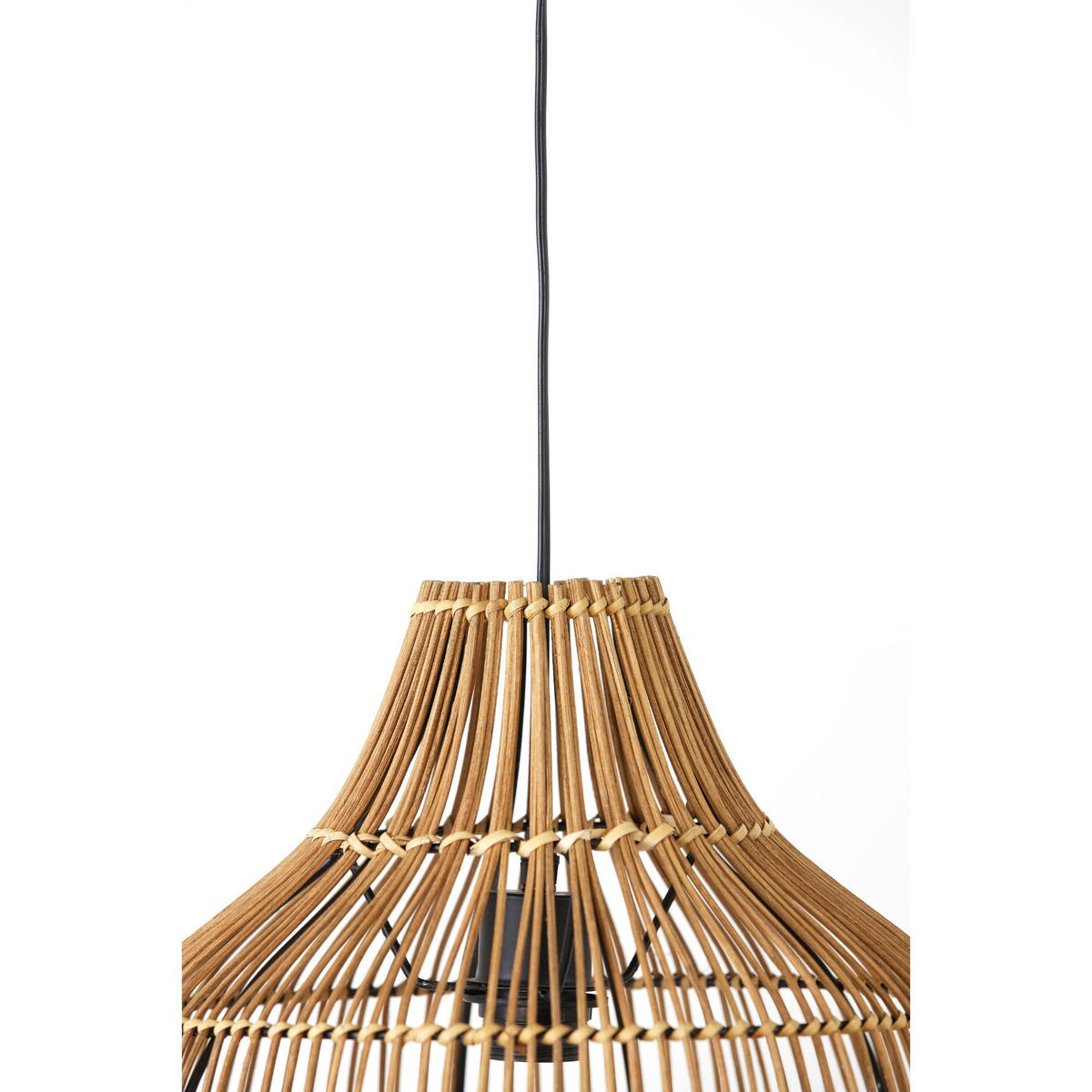 HÄNGELAMPE Pacino Braun Ø40/41,5 cm - Braun, Holz (40/40/41.5cm) - Light & Living