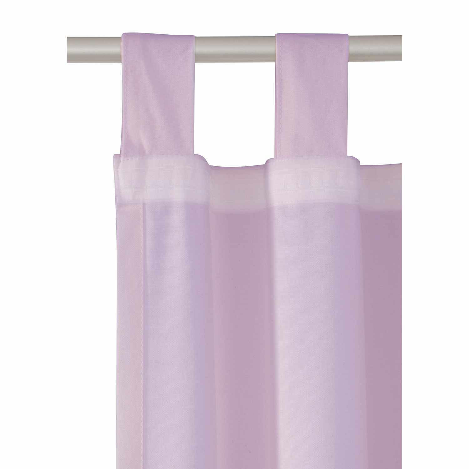 SCHLAUFENVORHANG IM UNI DESIGN DOVE Blickdicht - Flieder, Textil (140/0.5/255cm) - Tom Tailor