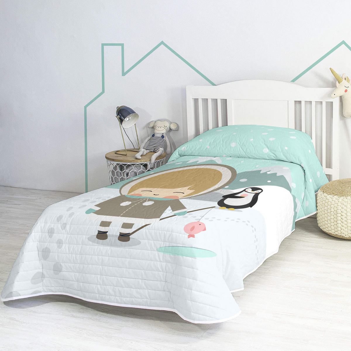 TAGESDECKE skymo day 200x260 cm (bett 105) mehrfarbig - Multicolor, Textil (200/260cm) - Happy Friday