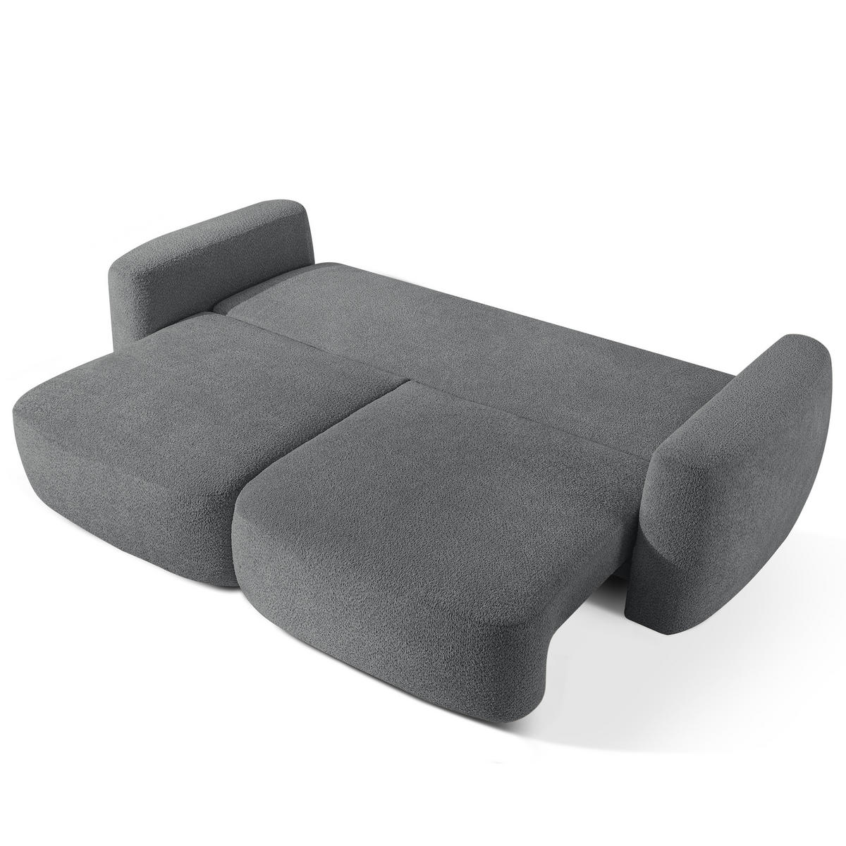 SITZGARNITUR ELOSA - Dunkelgrau, Holz/Textil (245/85/115cm) - KONSIMO®