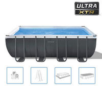 POOL-SET Intex Ultra Xtr Frame Rechteckig 549/274/132 Cm 26356Gn - Silberfarben, Metall (549/132/274cm) - INTEX