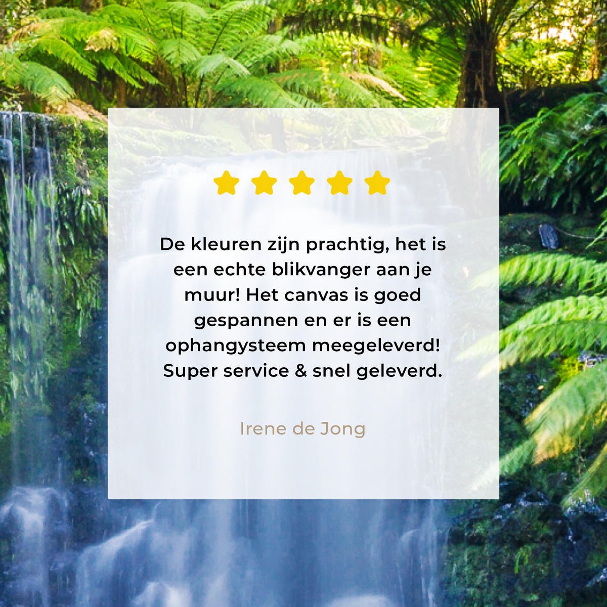 LEINWANDBILD Dschungel - Wasserfall - Australien - Pflanzen - Natur Wanddeko Schlafzimmer 60x90 cm - Dunkelgrün, Textil (60/90cm) - MuchoWow