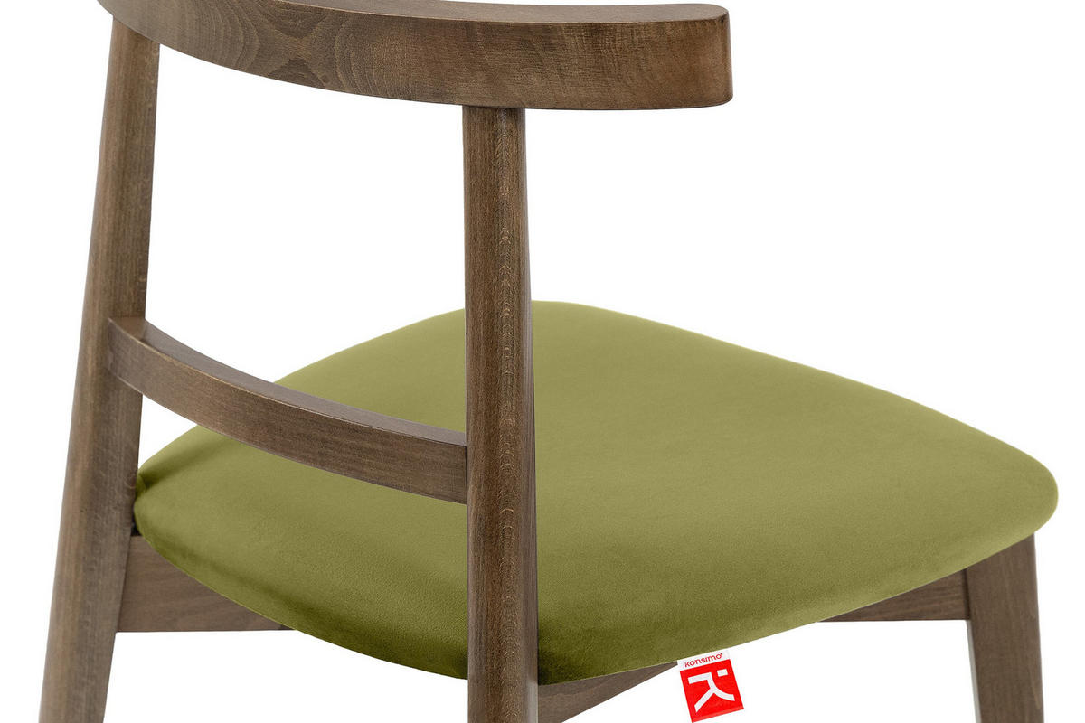 ESSTISCHSTÜHLE LILIO 2 St Vintage, Oliv / Lefkas-Eiche - Eichefarben/Olivgrün, Holz/Textil (47/76/45cm) - KONSIMO®