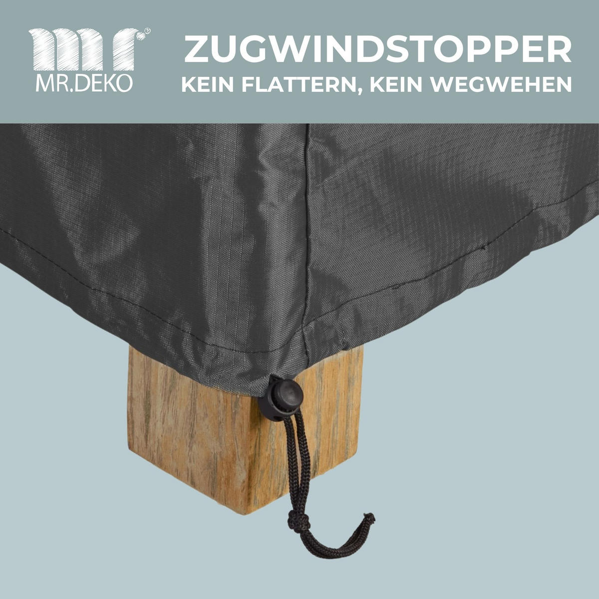 SCHUTZHÜLLE Aero Protect Dunkelgrau für Gartenbänke 2-Sitzer - Grau, Metall (130/86/70cm) - Mr. Deko