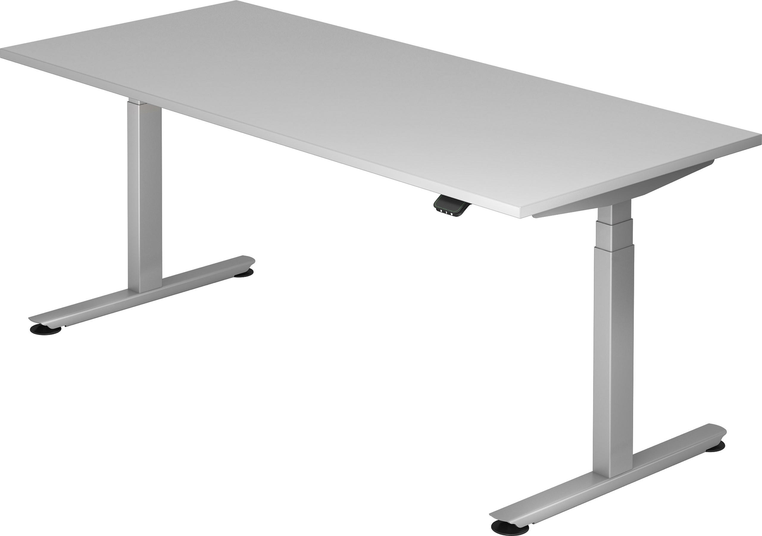 SCHREIBTISCH elektrisch Bluetooth & App XDLB 80/180/74 cm in Grau - Grau, Holzwerkstoff (80/180/74cm) - bümö
