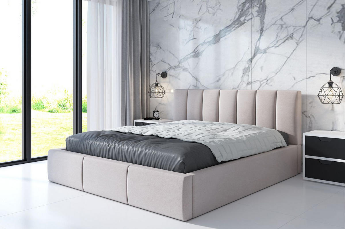 POLSTERBETT IGI 140x200 Beige - Beige, Textil (140/200cm) - A&J MöbelLand