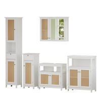 BADMÖBEL-SET Rosario Weiß 5 Teile, mit Hochschrank - Weiß, Holzwerkstoff (60/60/30cm) - Vicco