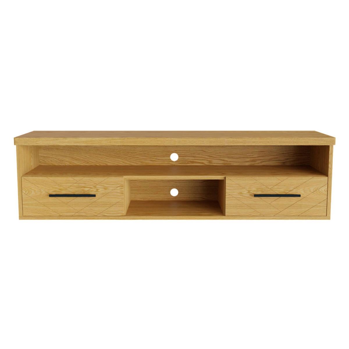 TV-ELEMENT aus Eiche zum Wohnzimmer CARIN - Eichefarben, Holz (170/45/45cm) - Rawood Furniture