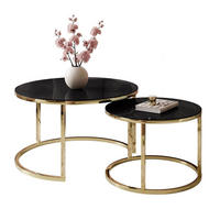 COUCHTISCH CIRI GLASS 2-in-1 CHROME gold - Goldfarben, Glas (70/70/47cm) - Lookway