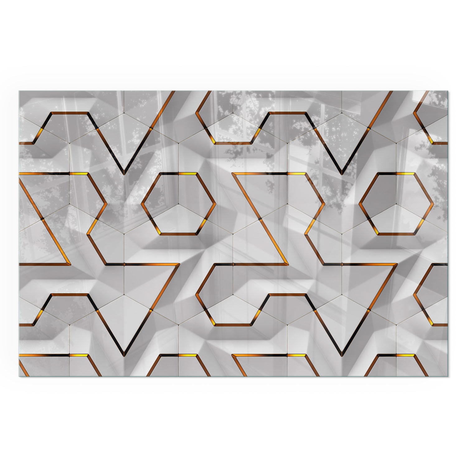 GLASPLATTE für Kamin 60x40 cm - Weiß, Glas (60/40/0.4cm) - TULUP