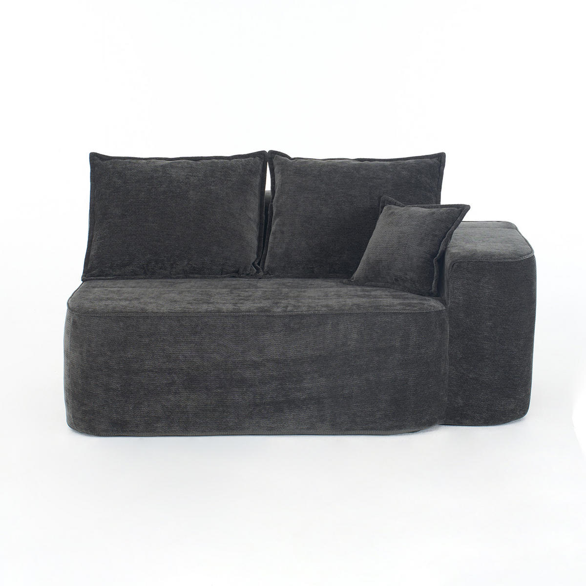 2-SITZER SOFA in Chenille Montagefrei - Dunkelgrau, Textil (150/65/95cm) - Urban Meuble
