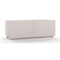 TV-LOWBOARD Kolder 100 cm Kaschmir mit geriffelten Fronten - Kaschmir/Silberfarben, Holzwerkstoff/Kunststoff (100/38/43cm) - Ravio
