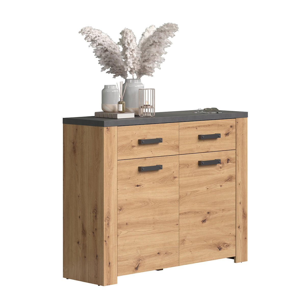 KOMMODE Follow Eiche Dekor - Eichefarben, Holzwerkstoff (116/116/91cm) - Trendteam