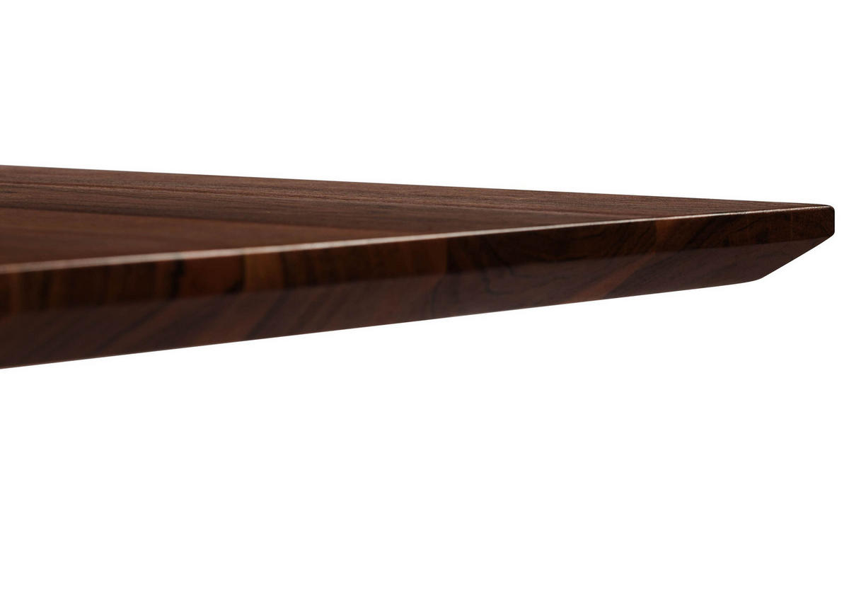 ESSTISCH Akazie 160x90x75 braun lackiert / ausgestellte X-Beine anthrazit matt SWISS EDGE - Anthrazit/Braun, Holz (160/90/75cm) - Massivmoebel24