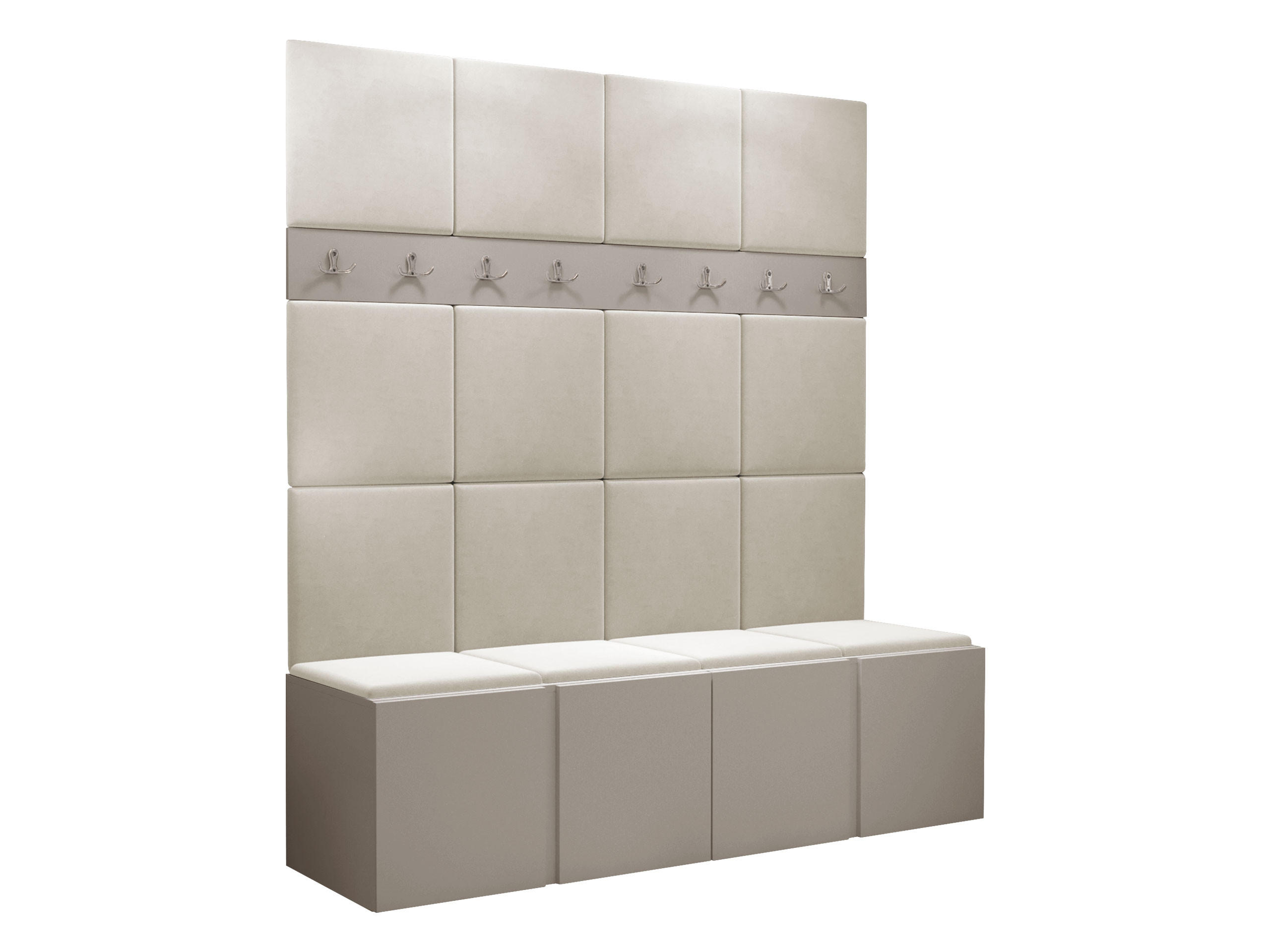 GARDEROBEN-SET Orion V - Kaschmir/Beige, Holzwerkstoff/Kunststoff (168/186/46cm) - MIRJAN24