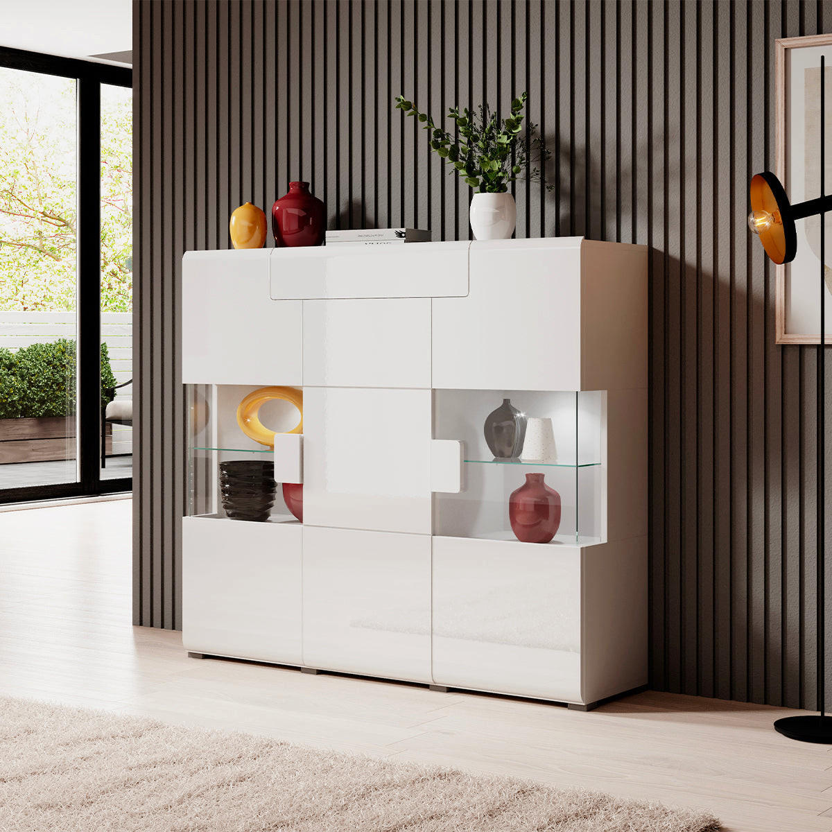 SIDEBOARD Jules Weiß - Weiß, Holzwerkstoff (147/131/39cm) - Petits-meubles