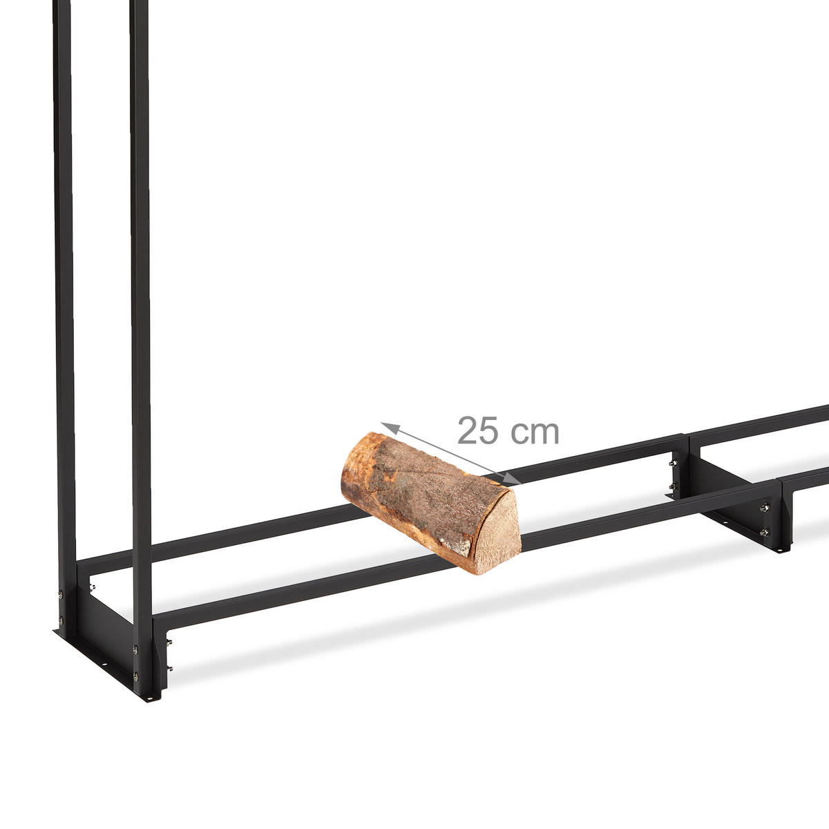 SUPORT negru verde închis pentru lemne cu husă 202 cm - verde închis, material plastic/metal (202/111/30cm) - Relaxdays