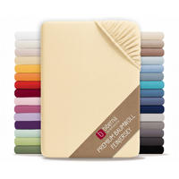 SPANNBETTTUCH Premium Jersey gelb, 180x200 cm - 200x200 cm - Gelb, Textil (200/200cm) - biberna