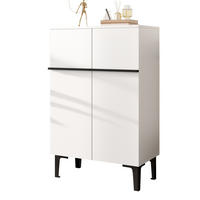 SCHUHSCHRANK 60/34,5/95 cm in Weiß mit Doppeltüren und verstellbaren Einlegeböden - Weiß, Holzwerkstoff (60/95/34.5cm) - Flora Grace