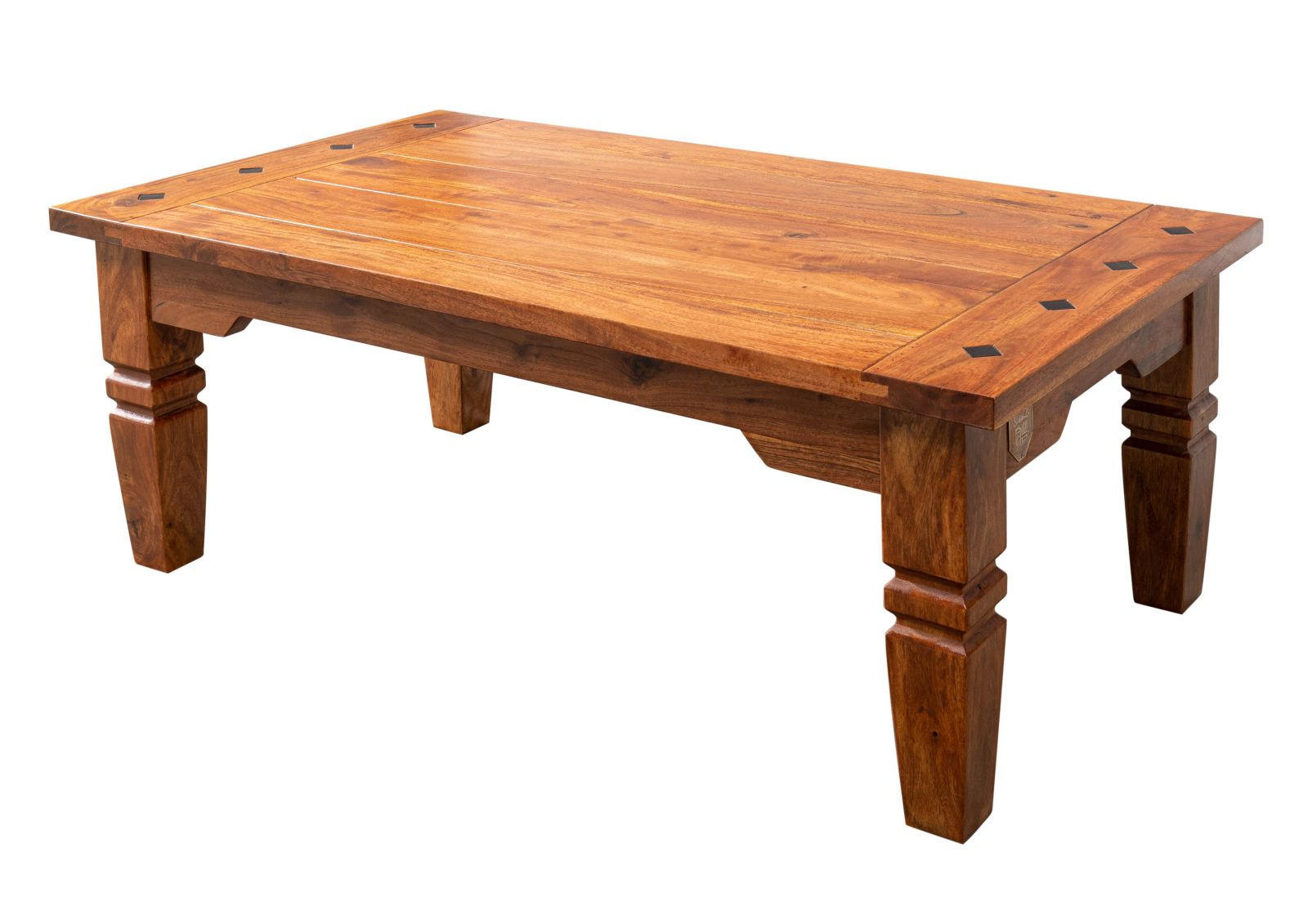 COUCHTISCH Akazie 110x60x40 honig lackiert OXFORD #0428 - Braun, Holz (110/60/40cm) - Massivmoebel24
