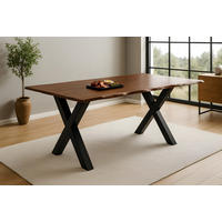 ESSTISCH ROXANA - Kastanienfarben/Beige, Holz (100/200/77cm) - SAM