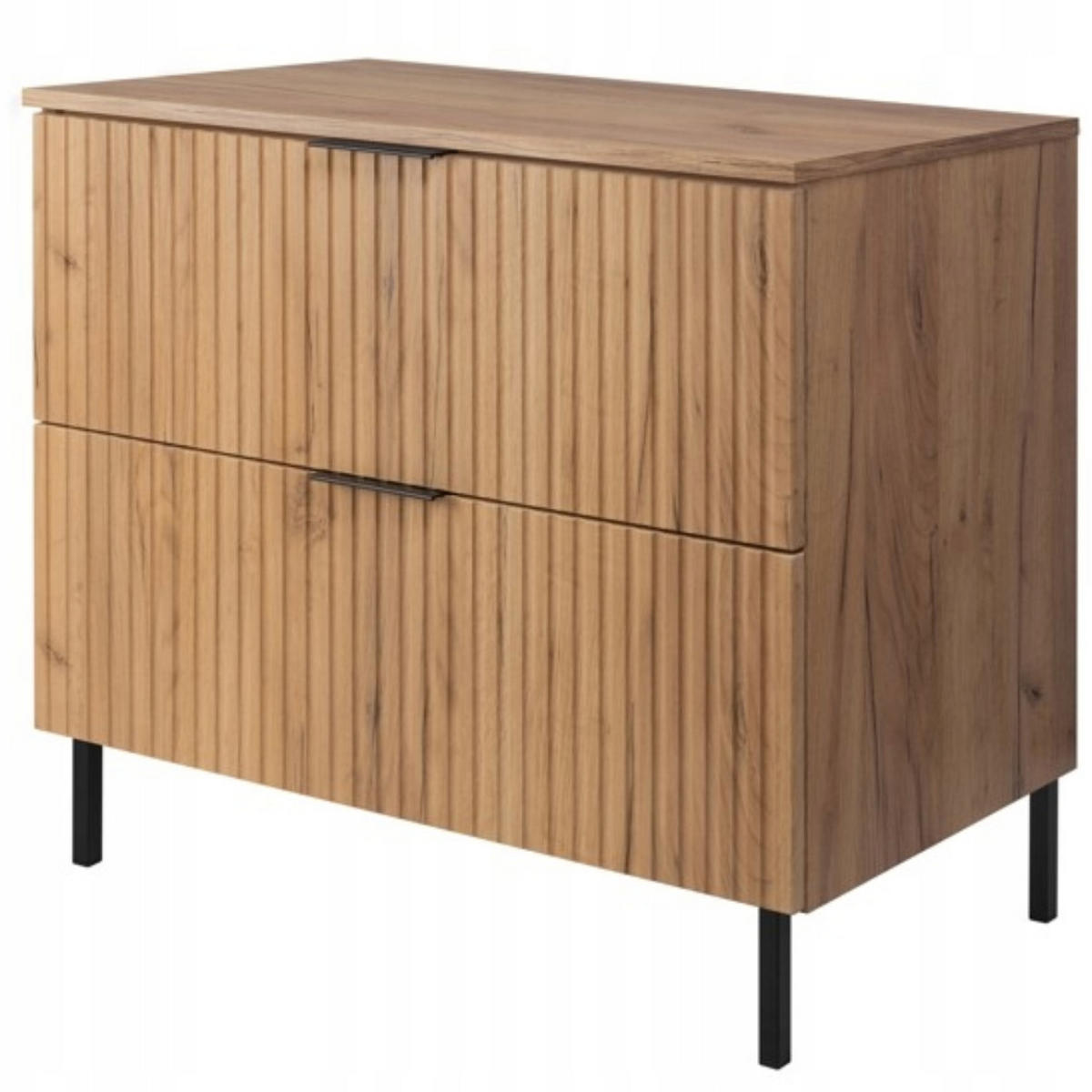 WASCHBECKUNTERSCHRANK FLOW + Platte Eiche Craft 80/57/46 cm - Eichefarben, Holzwerkstoff (80/57/46cm) - Rodan