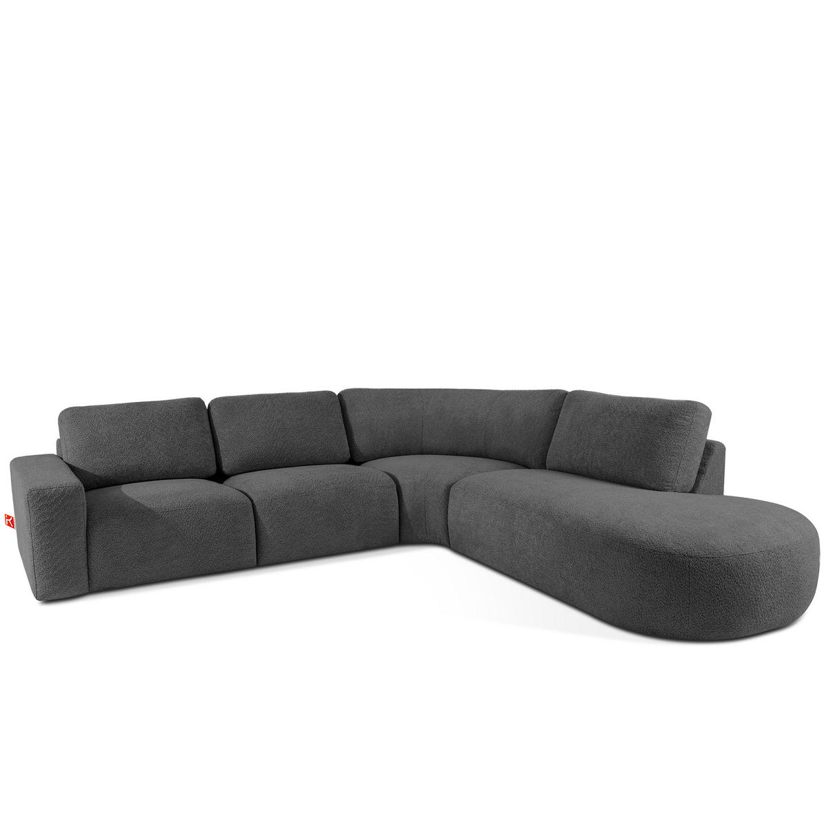ECKSOFA RECHTS ZUCCO, Graphit - Graphitfarben, Holz/Holzwerkstoff (304/293cm) - KONSIMO®