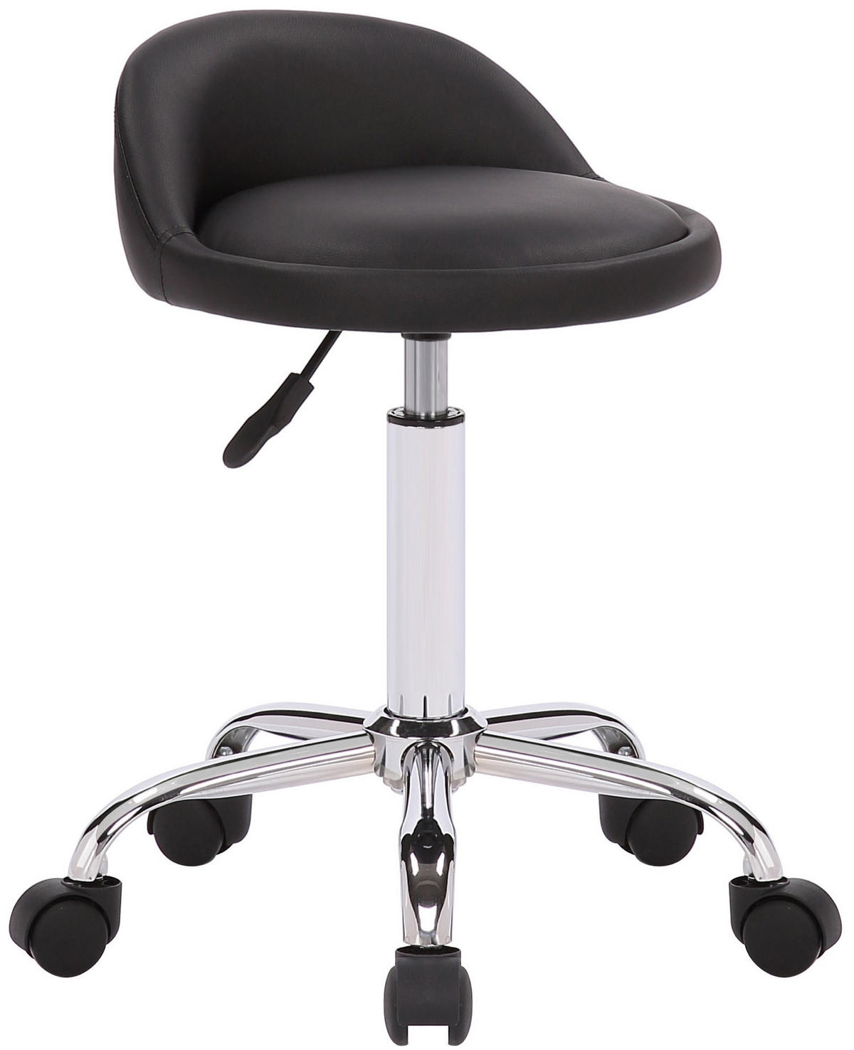 ARBEITSHOCKER Tommy Kunstleder schwarz - Schwarz, Metall (36/72/43cm) - TPFLiving