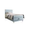 BOXBETT FLO 90x200 Itaka 13, mit Matratze H3, Bonell und Topper, Hellblau - Hellblau, Holz/Textil (90/200cm) - Bedante