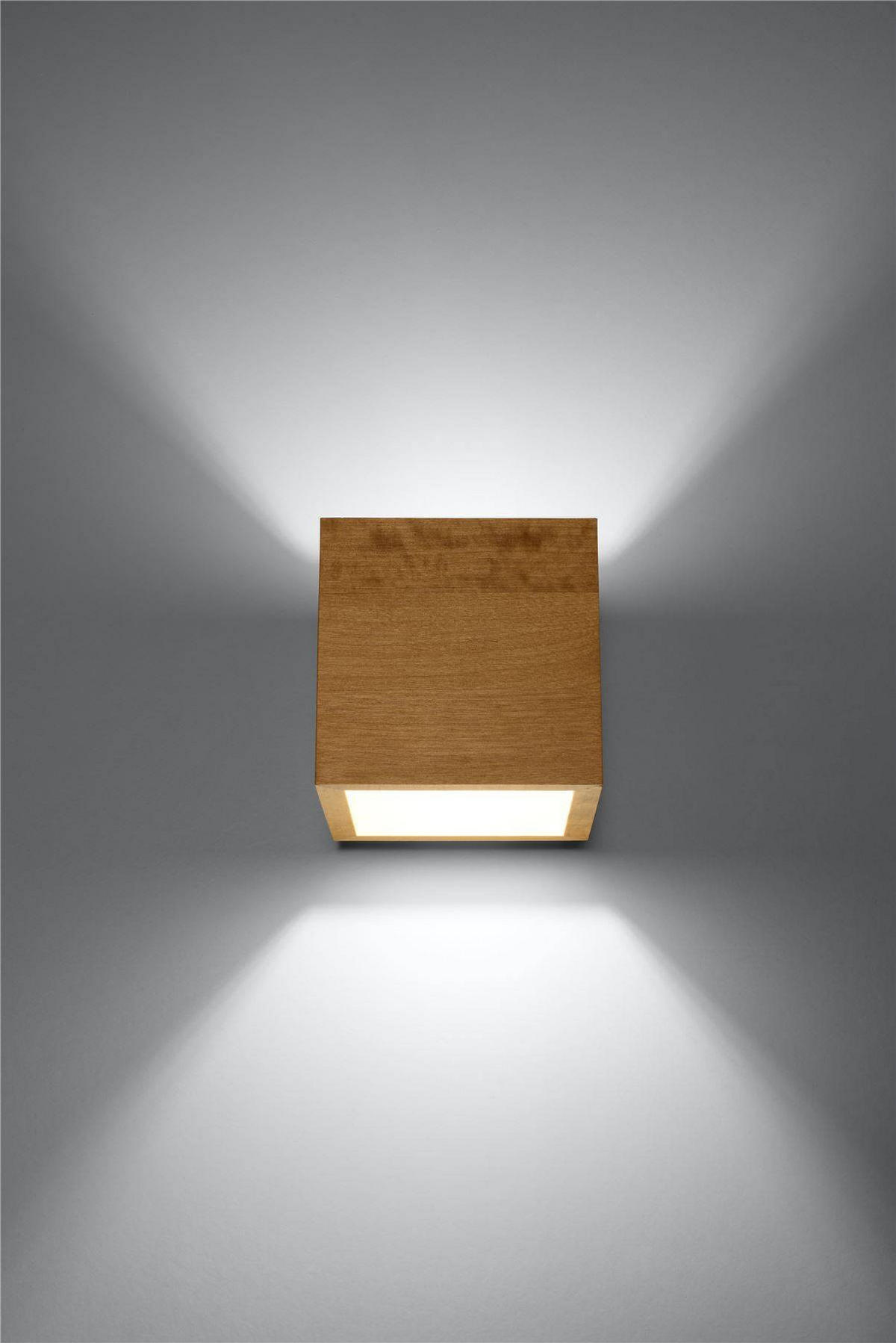 WANDLEUCHTE Holz Braun Up & Down - Braun, Holz (12/10/10cm) - Sollux Lighting