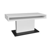 COUCHTISCH Höhenverstellbar Else 2 110x59x60 Holzwerkstoff Ice White - Schwarz/Weiß, Holzwerkstoff (110/60/59cm) - 58aufmkessel