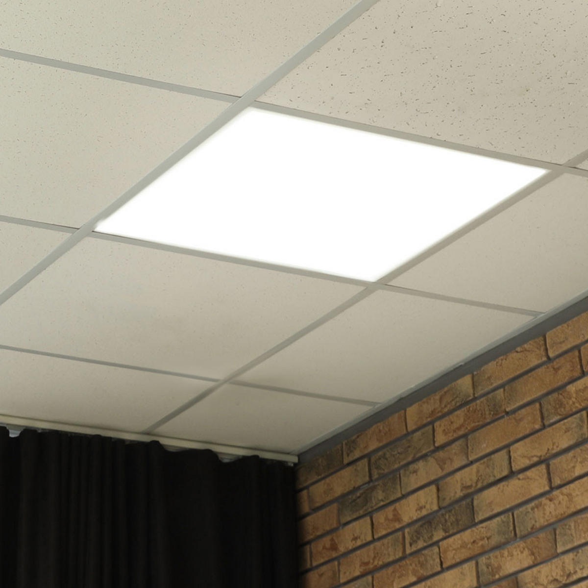 LED DECKENLEUCHTE Aufbau Panel Neutralweiß - Weiß, Metall (59.5/59.5/2.9cm)