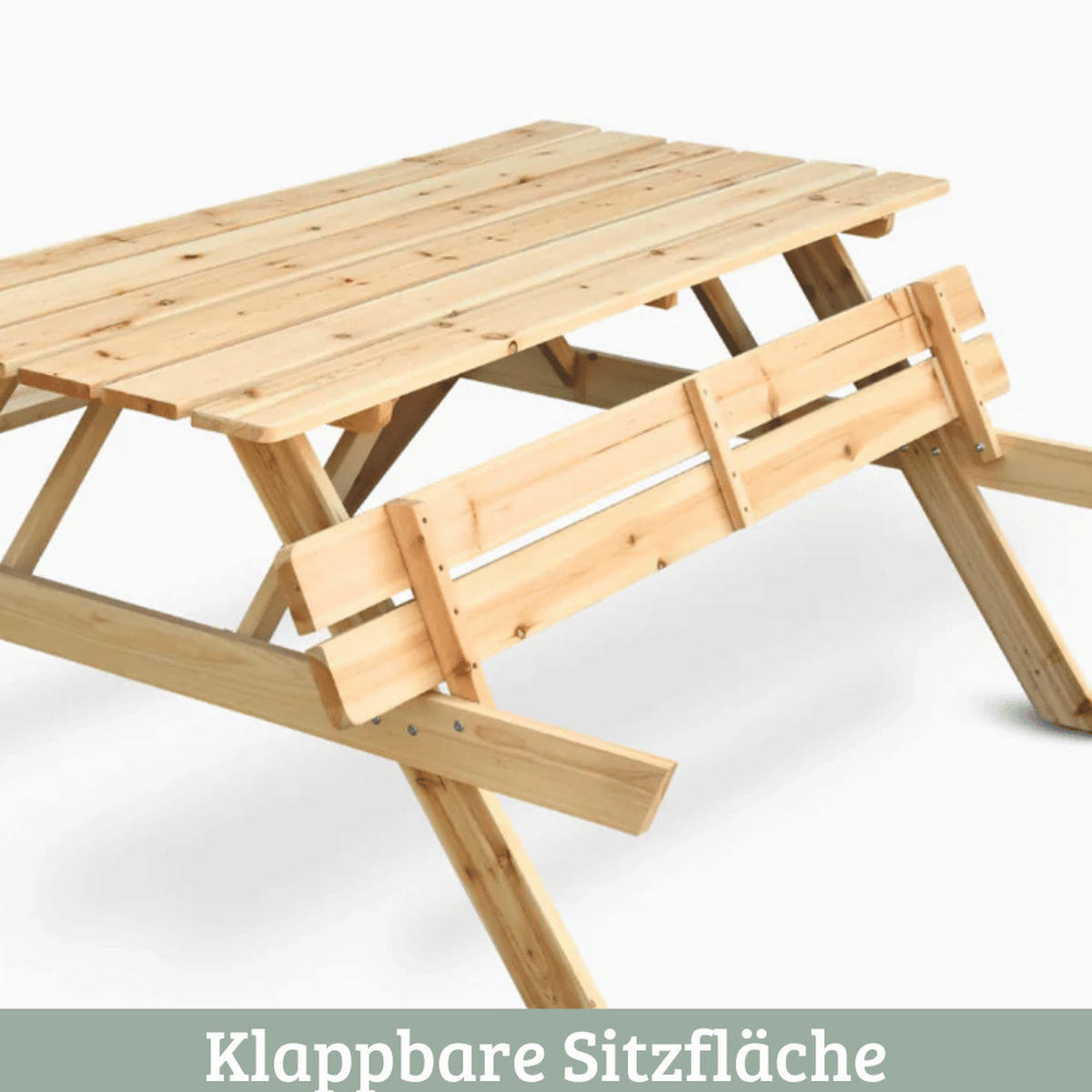 PICKNICKTISCH Outdoor KLEIS 170cm Gartenbank - Braun, Holz (160/140/75cm) - DELUKE