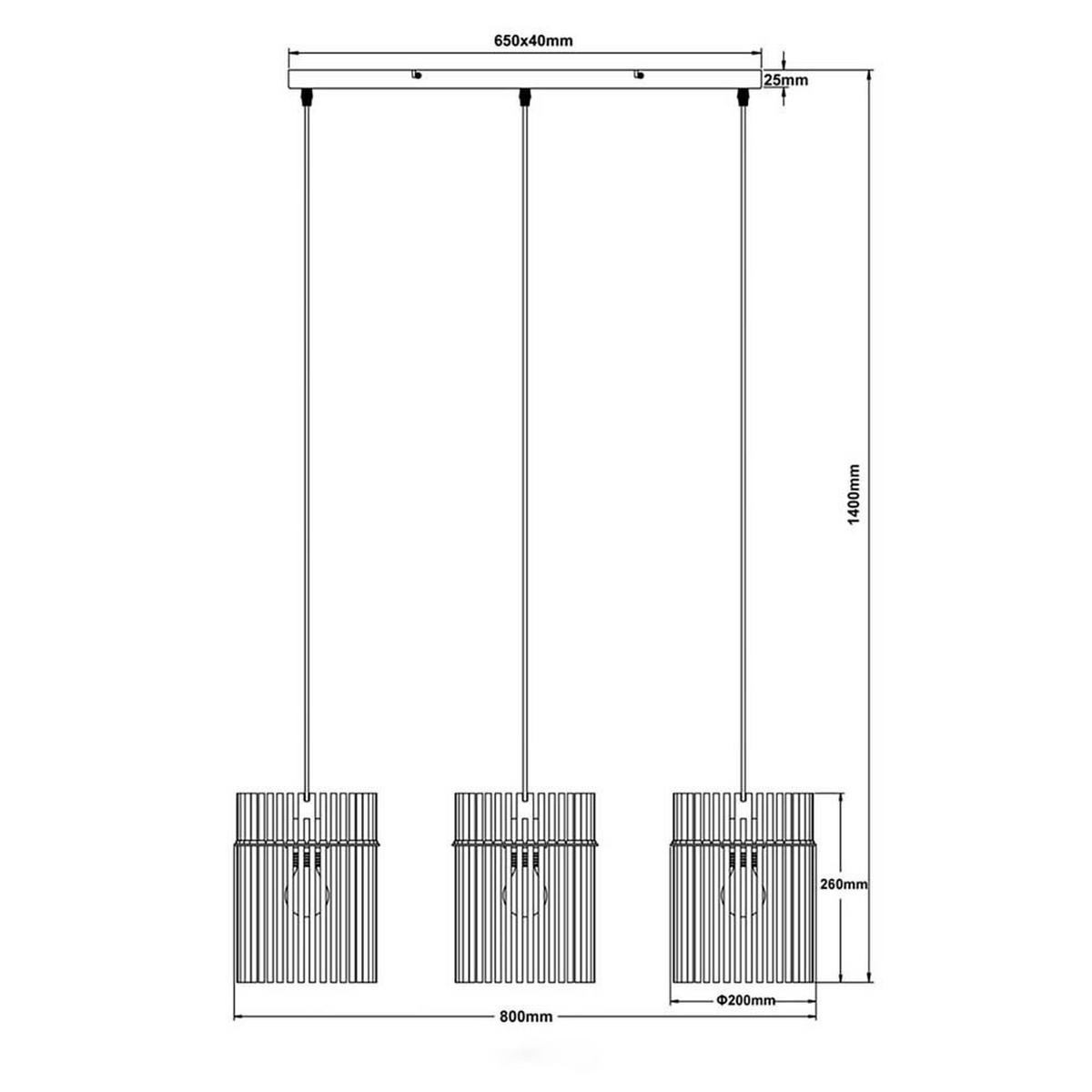 PENDELLEUCHTE Metall Glas 3-Flammig LED - Grün, Glas (80/20/140cm) - Globo Lighting