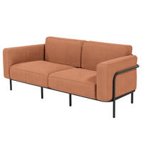 3-SITZER OUTDOOR-SOFA - Rosa, Textil/Metall (212/76/88cm) - home24