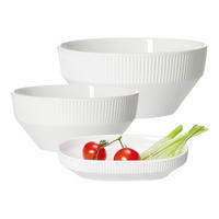 SERVIERSCHALEN-SET Kelly weiß 3er Set - Weiß, Keramik (1/1/1cm) - Ritzenhoff Breker