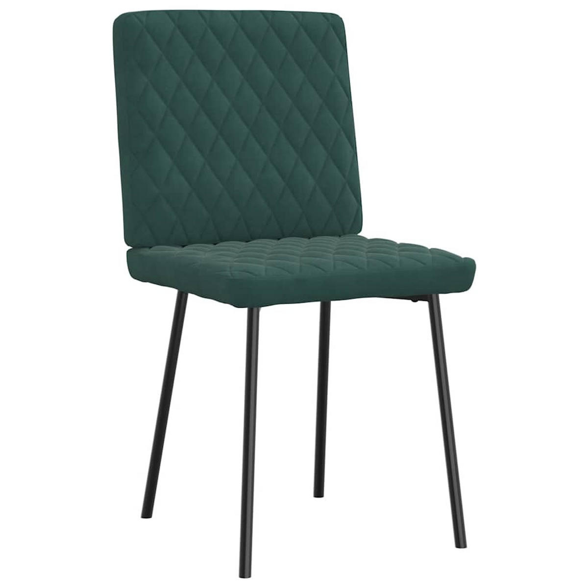 ESSZIMMERSTÜHLE 2 Stk. Dunkelgrün Samt 45*54*83cm - Grün, Metall (45/83/54cm) - ZMH