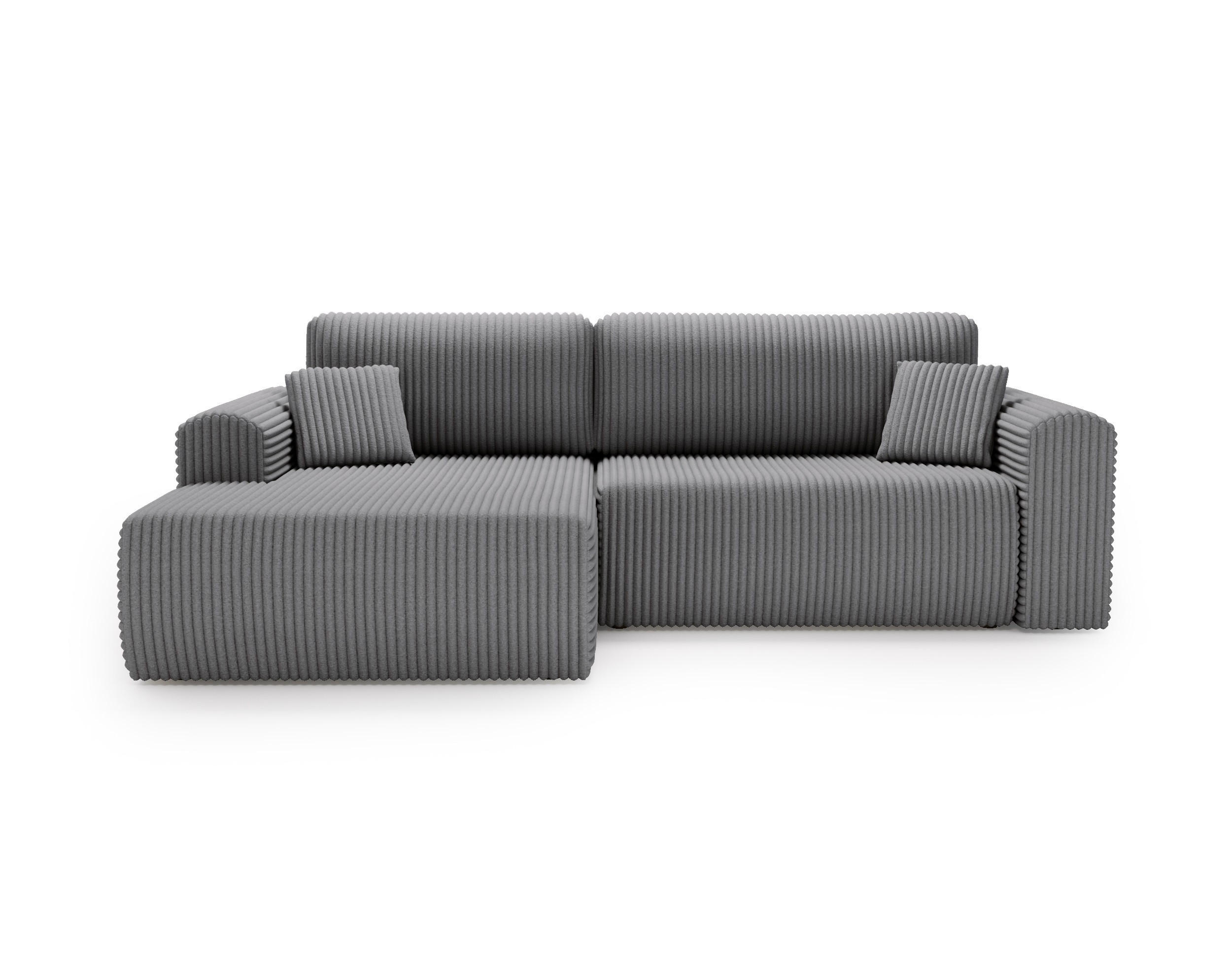 Bettso Ecksofa Dunkelgrau 257x177 cm