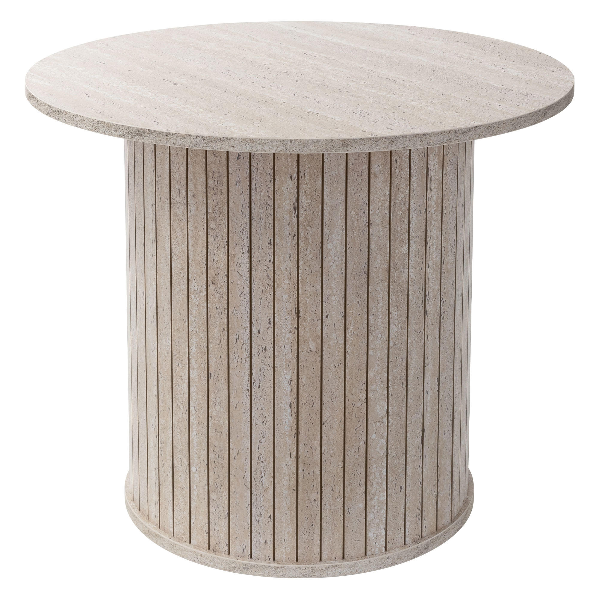 ML-DESIGN KONFERENČNÍ STOLEK kulatý Ø60 x 50 cm v kamenném vzhledu, béžový