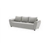 SOFA ZEUS mit Schlaffunktion MONOLITH 84 mit Stauraum - Hellgrau, Textil (80/78/240cm) - Bedante