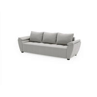 SOFA ZEUS mit Schlaffunktion MONOLITH 84 mit Stauraum - Hellgrau, Textil (80/78/240cm) - Bedante