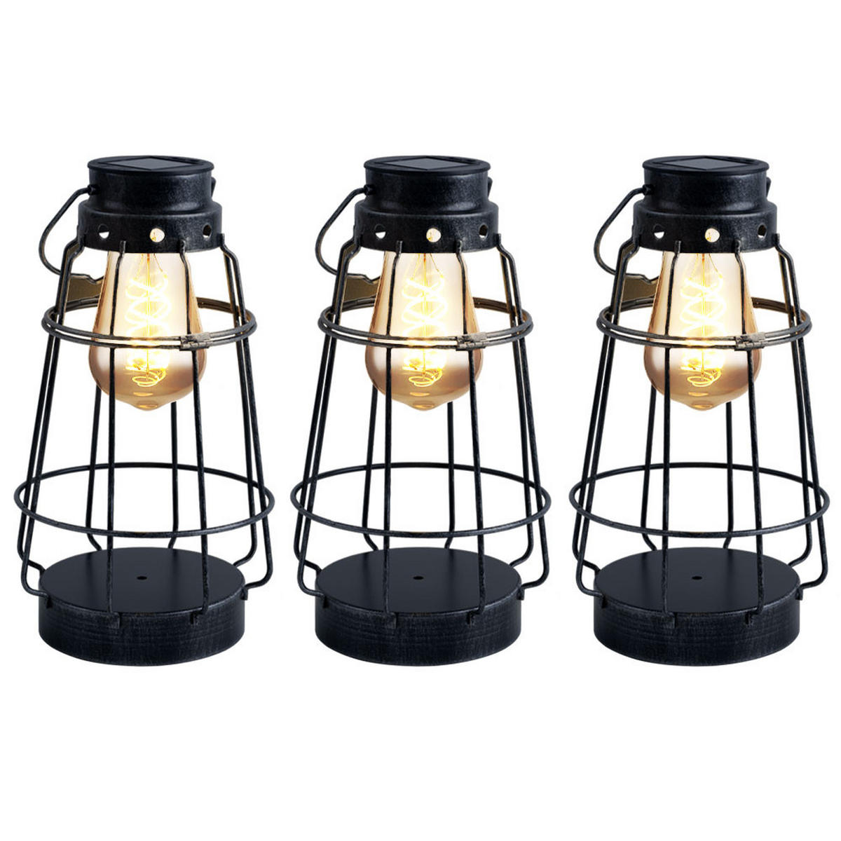 LED AUSSENLEUCHTE Metall Silber maritim 3er Set - Silberfarben, Metall (16/16/27cm) - Nowa