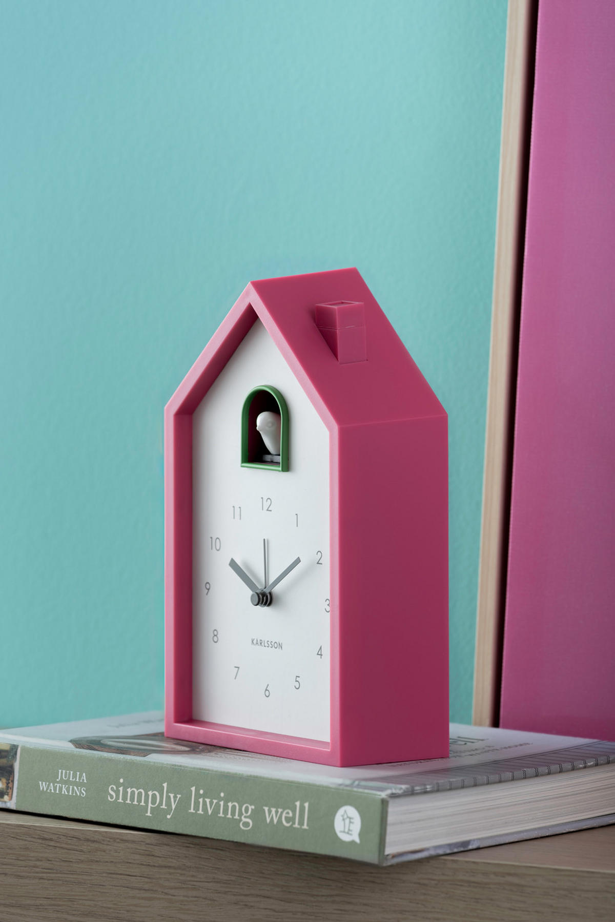 WECKER Modern Cuckoo 12/12/20 cm - Pink, Kunststoff (12/20/12cm) - Karlsson