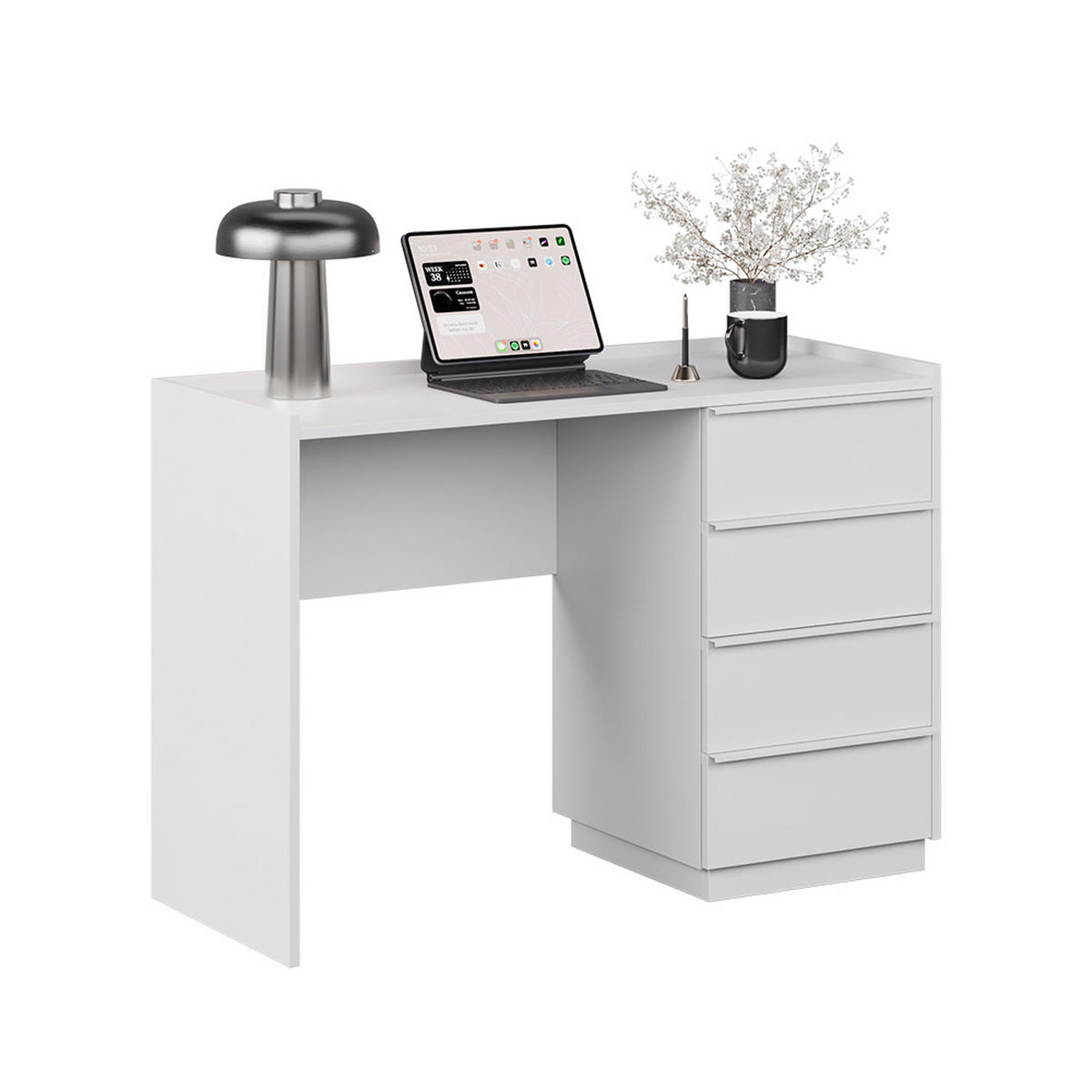 STŮL Viktoria Bílá - bílá, kompozitní dřevo (45/110/77.2cm) - Vicco