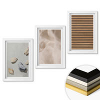 WANDBILDER 3er-Set - 20x30 cm Weißer Rahmen - Steine, Holz, Stofftexturen - Weiß, Kunststoff (20/30cm) - ArtPrintCave